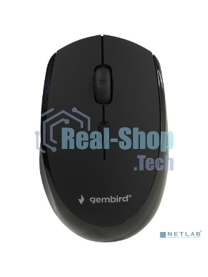 Мышь беспроводная Gembird MUSW-354 черный, 1600 dpi, радиоканал, USB, кнопки - 4