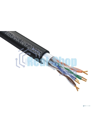 Кабель NEOMAX NM720032-P F/UTP cat.5e 4x2x0.52, 24 AWG, медь, внешний, PE, 305м, черный