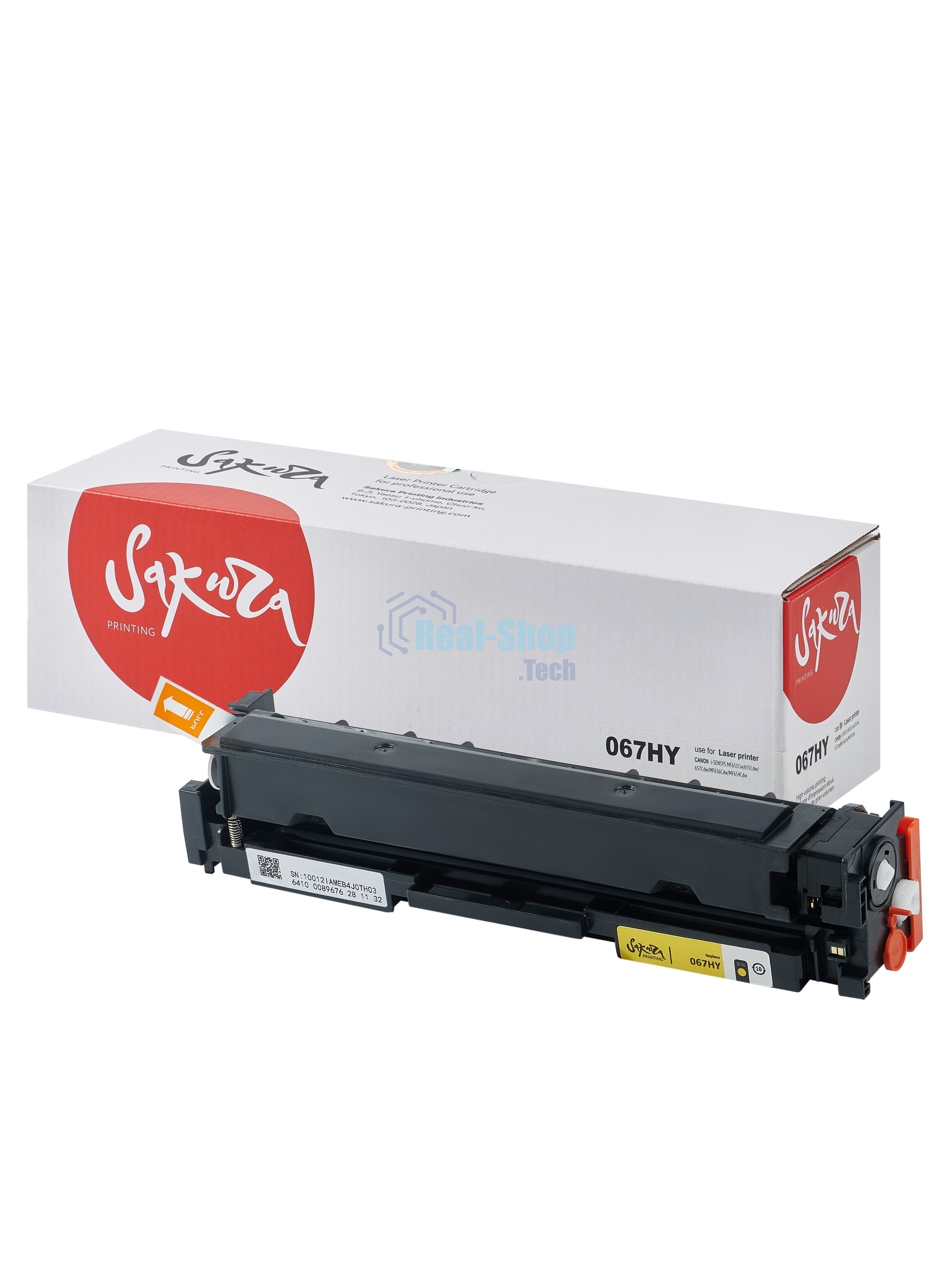 Картридж лазерный Sakura 067HY (5103C002) для Canon i-SENSYS LBP631/LBP633/MF651/MF655/MF657, желтый, 2350 к. (чип без счетчика копий)