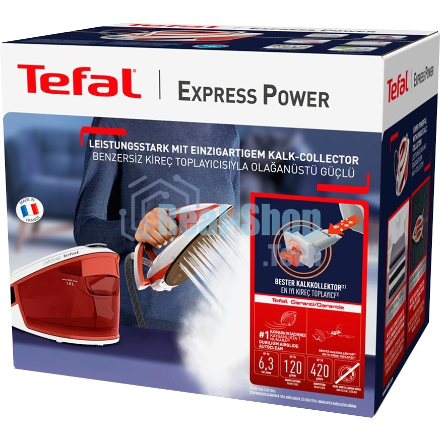Парогенератор Tefal SV8110E0 белый/красный, 2800 Вт, 120 г/мин, 420 г/мин, 1800 мл