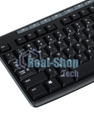 Комплект клавиатура+мышь Logitech Desktop MK200 проводной, USB, 1000 DPI, чёрный