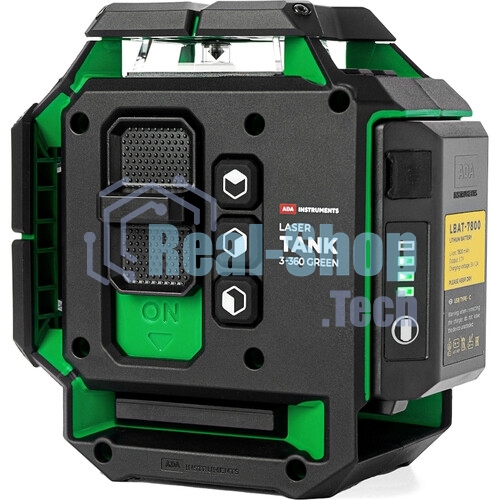 Уровень лазер. Ada LaserTANK 3-360 2кл.лаз. 515нм цв.луч. зеленый 3луч. (А00633)