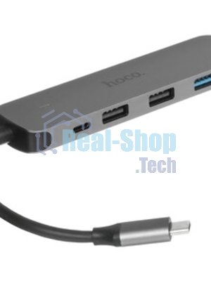 USB-концентратор Hoco HB27, USB Type-C, HDMI/PD/USB 3.0/USB 2.0, USB Type-C