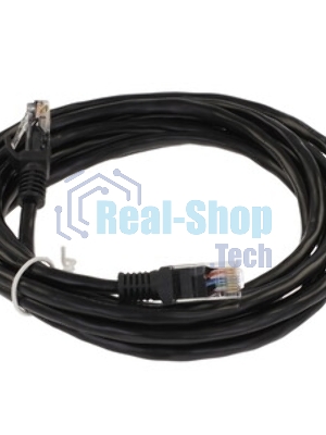 Патч-корд медный UTP Cablexpert PP10-3M/BK cat.5e, 3м, литой, многожильный, черный