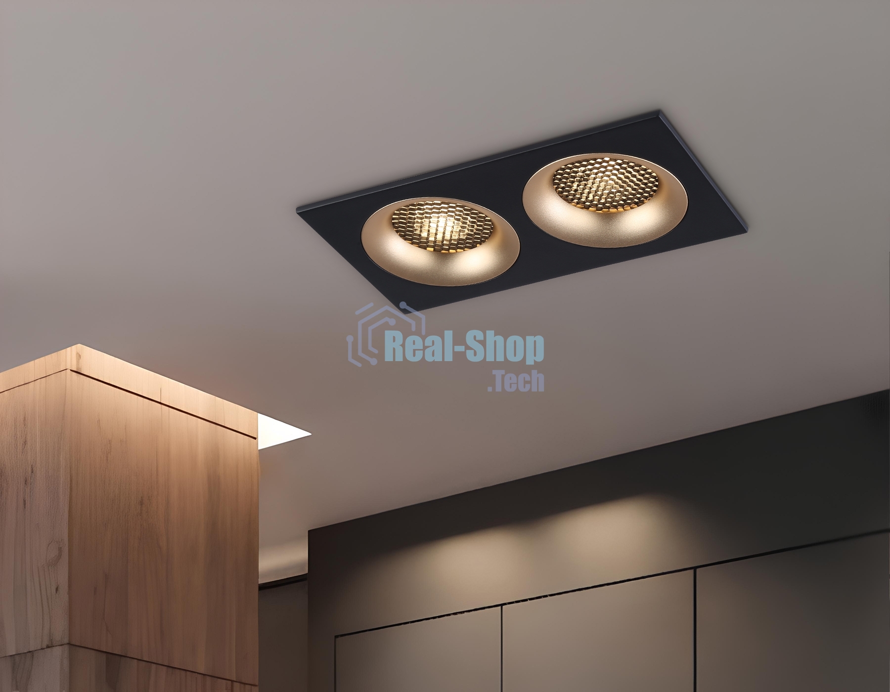 Светильник Ambrella light TN102735/2 BK/GD черный/золото GU5.3 175*92*23