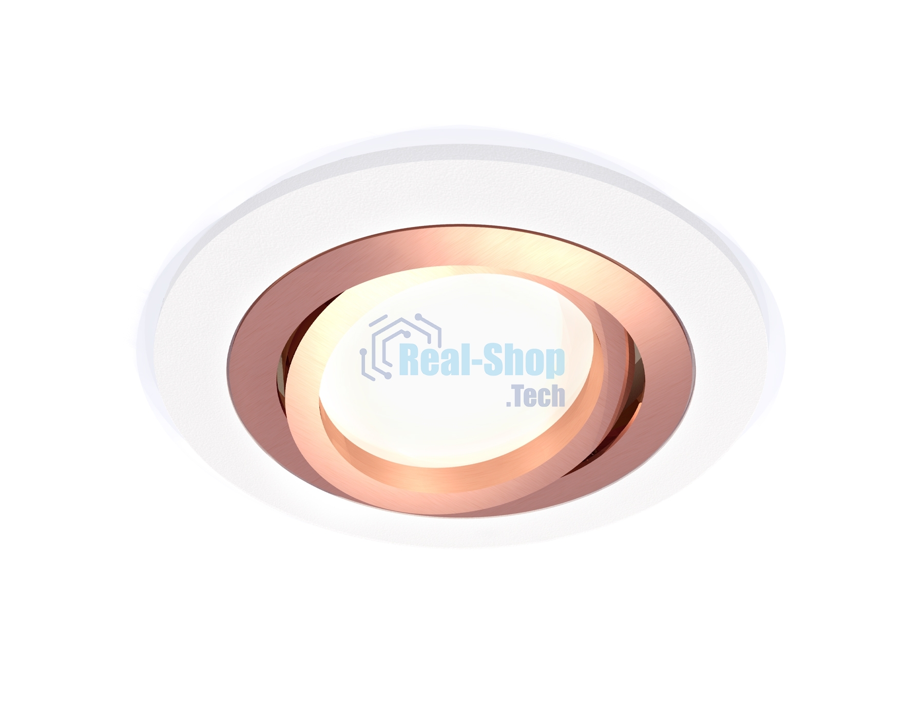 Комплект встраиваемого поворотного светильника Ambrella light XC7621084 SWH/PPG белый песок/золото розовое полированное MR16 GU5.3 (C7621, N7005)