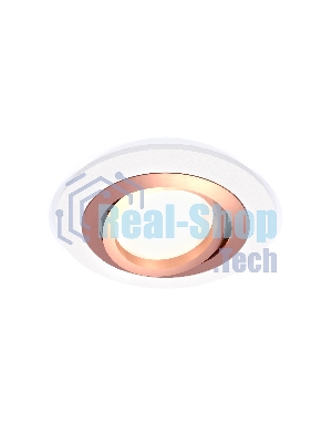 Комплект встраиваемого поворотного светильника Ambrella light XC7621084 SWH/PPG белый песок/золото розовое полированное MR16 GU5.3 (C7621, N7005)