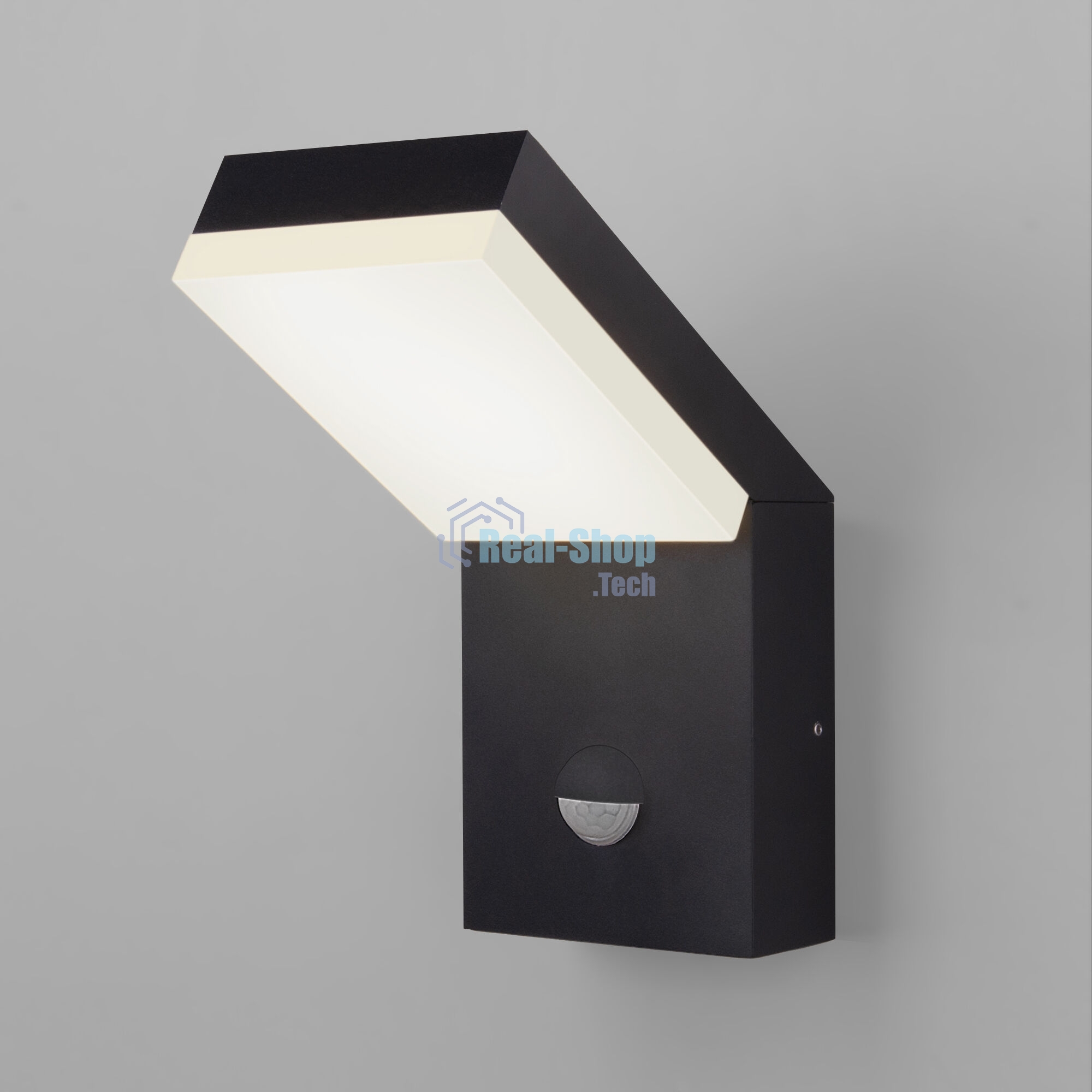 1541 TECHNO LED / Светильник садово-парковый со светодиодами с датчиком движения 3000K чёрный