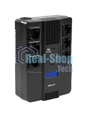 Источник бесперебойного питания Бастион SKAT-UPS 800-AID-IN-1x9 220В 480Вт дисплей 1АКБ 9А·ч внутр. меандр. (8935)