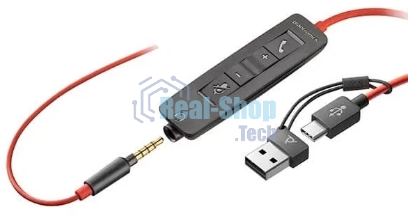 Гарнитура Plantronics Poly Blackwire 3225 чёрный, проводная, USB