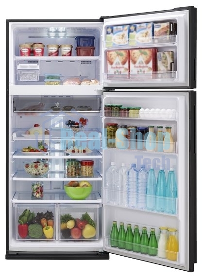 Холодильник Sharp SJ-XE59PMSL серебристый двухкамерный 430/148 л морозилка сверху