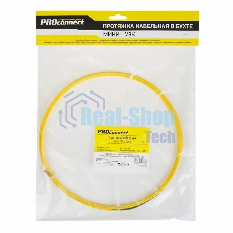Протяжка кабельная (мини УЗК в бухте), стеклопруток, d=3,0 мм, 5 м PROconnect 47-1005-6