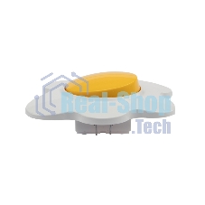 Выключатель двухклавишный Kranz HAPPY Яичница скрытой установки, желтый/белый