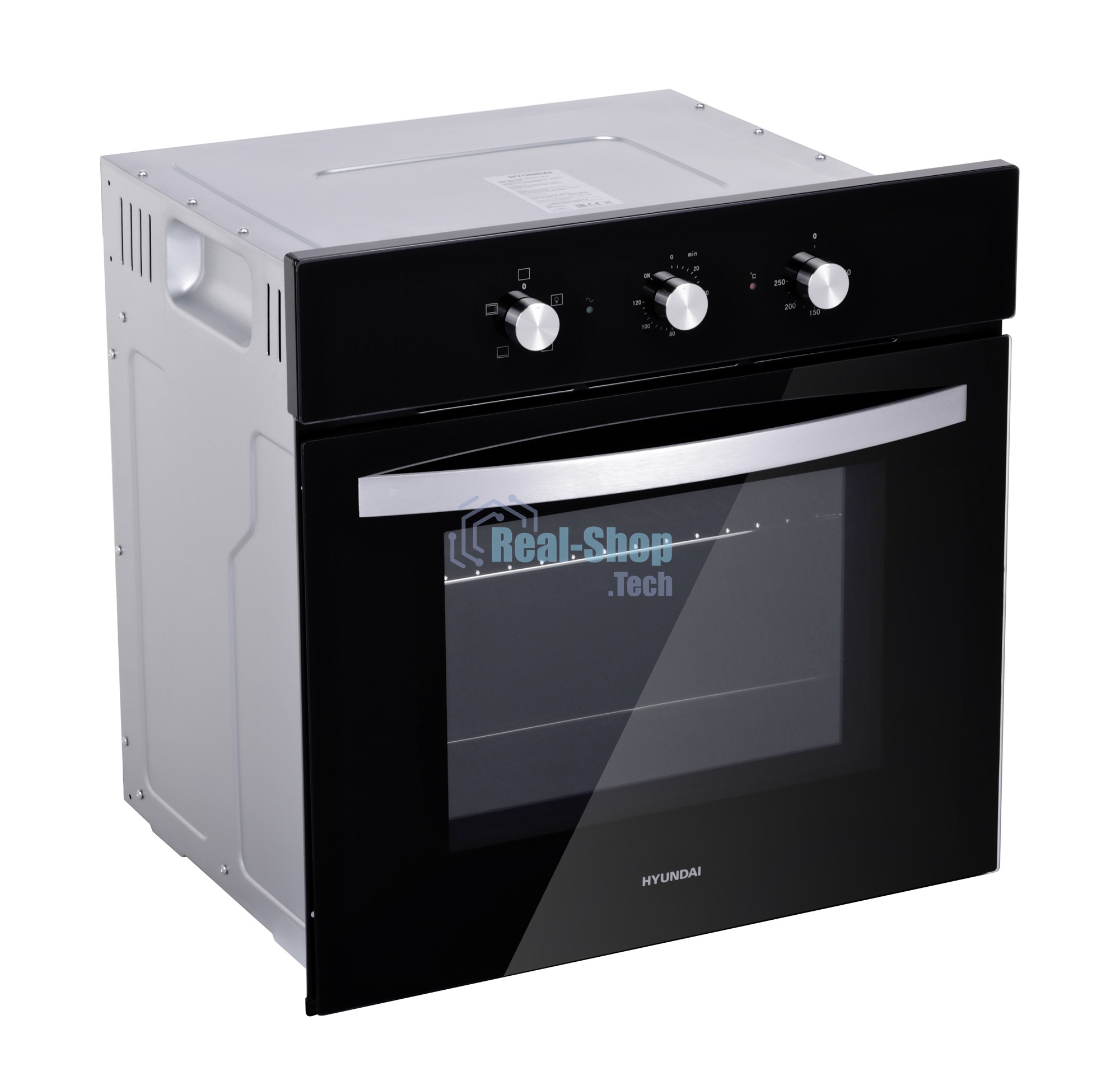 Духовой шкаф электрический Hyundai HEO 6630 BG черный, встраиваемый