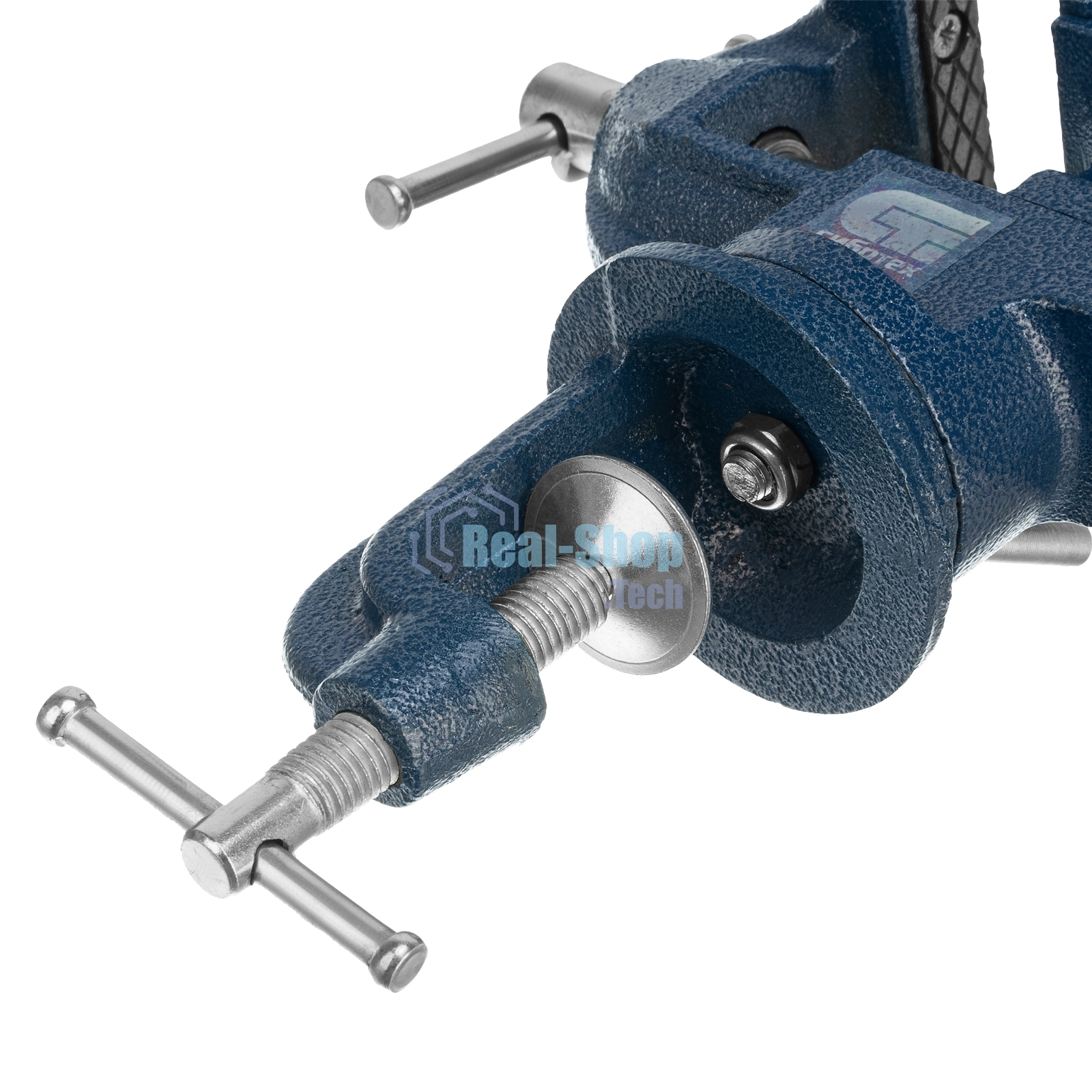 Тиски слесарные Сибртех, настольные, поворотные, ширина рабочих губок 50 мм, наковальня