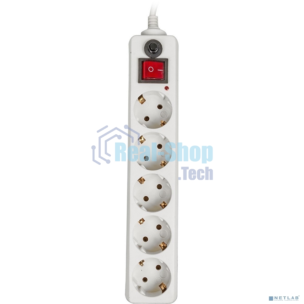 Сетевой фильтр Buro 500SH-5-W 5 м (5 розеток) белый (коробка)
