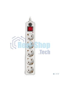 Сетевой фильтр Buro 500SH-5-W 5 м (5 розеток) белый (коробка)