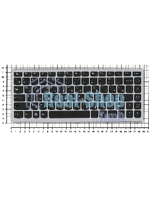 Клавиатура для ноутбука Lenovo IdeaPad U410 черная с серебристой рамкой