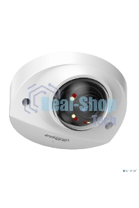 Уличная мини-купольная IP-видеокамера SmartDualLight Dahua DH-IPC-HDBW2249FP-AS-IL-0280B 2Мп, 1/2.8” CMOS, объектив 2.8мм, видеоаналитика, микрофон, ИК 30м, LED 30м, IP67, IK10, металл