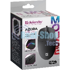 Мышь проводная Defender Azora MB-241 черный, 1200 dpi, USB, кнопки - 3