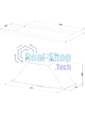 Встраиваемая вытяжка Kuppersberg INLINEA 70 LX 25 х 70 х 28.5 см, 650 м3/ч, 42 дБ, отвод/циркуляция, кнопочное управление, 3 скорости, нержавеющая сталь