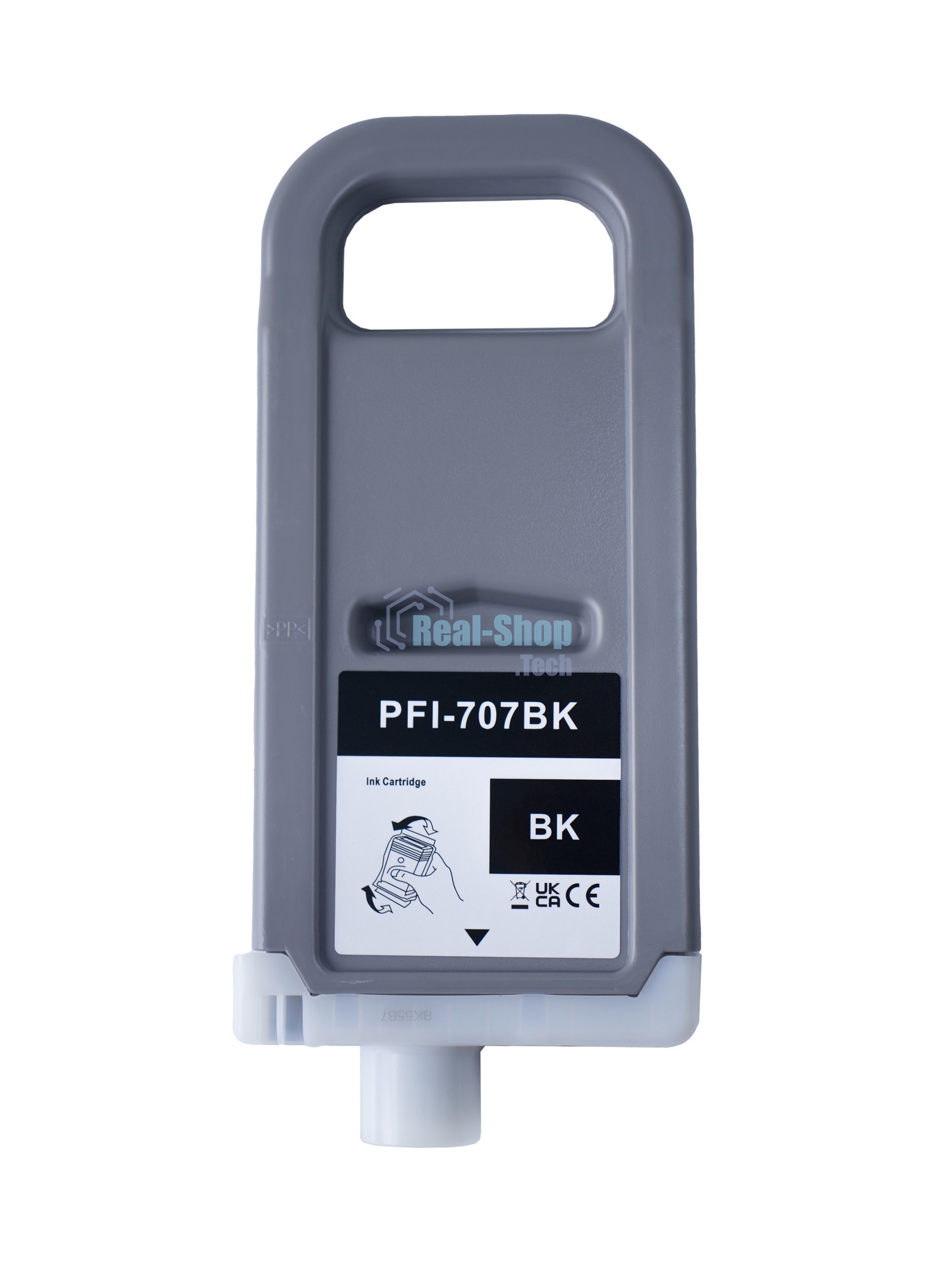 Картридж струйный Sakura 9821B001 (PFI-707BK) для Canon, черный, 700 мл.