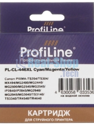 Картридж струйный ProfiLine PL-CL-446XL для принтеров Canon PIXMA IP2840/MG2440/MG2540/MG2540S/MG2545S/MG2940/MG3040/MX494/TS3140 с чернилами Cyan/Magenta/Yellow
