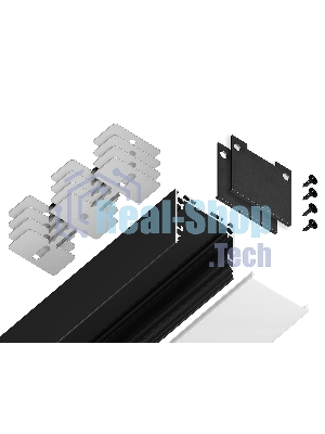 Алюминиевый профиль Ambrella light GP2500BK черный 2000*25*25