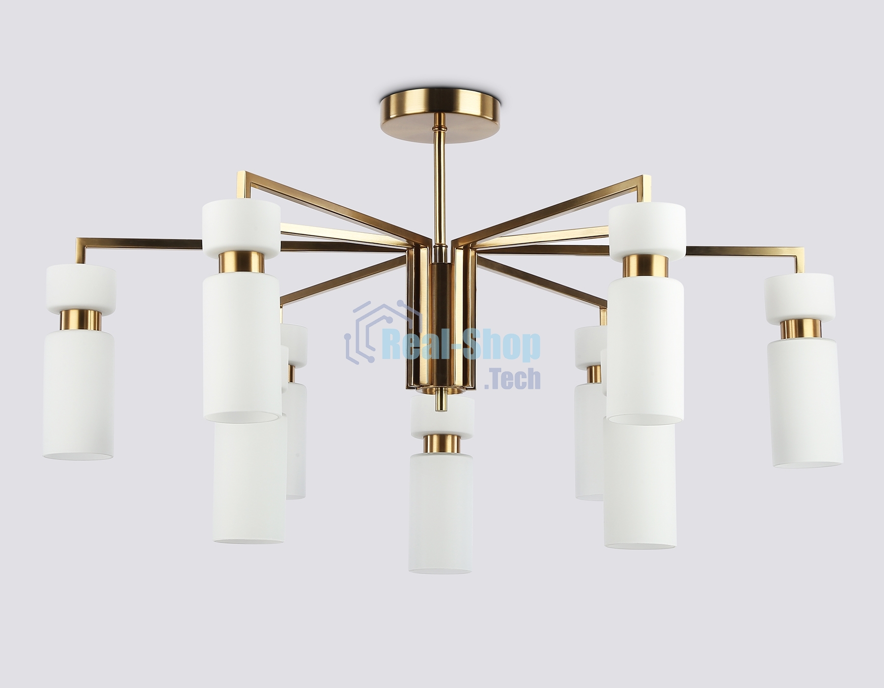 Люстра Ambrella light LH56128/9 BS/FR латунь/белый матовый E14*9 max 40W D765*440