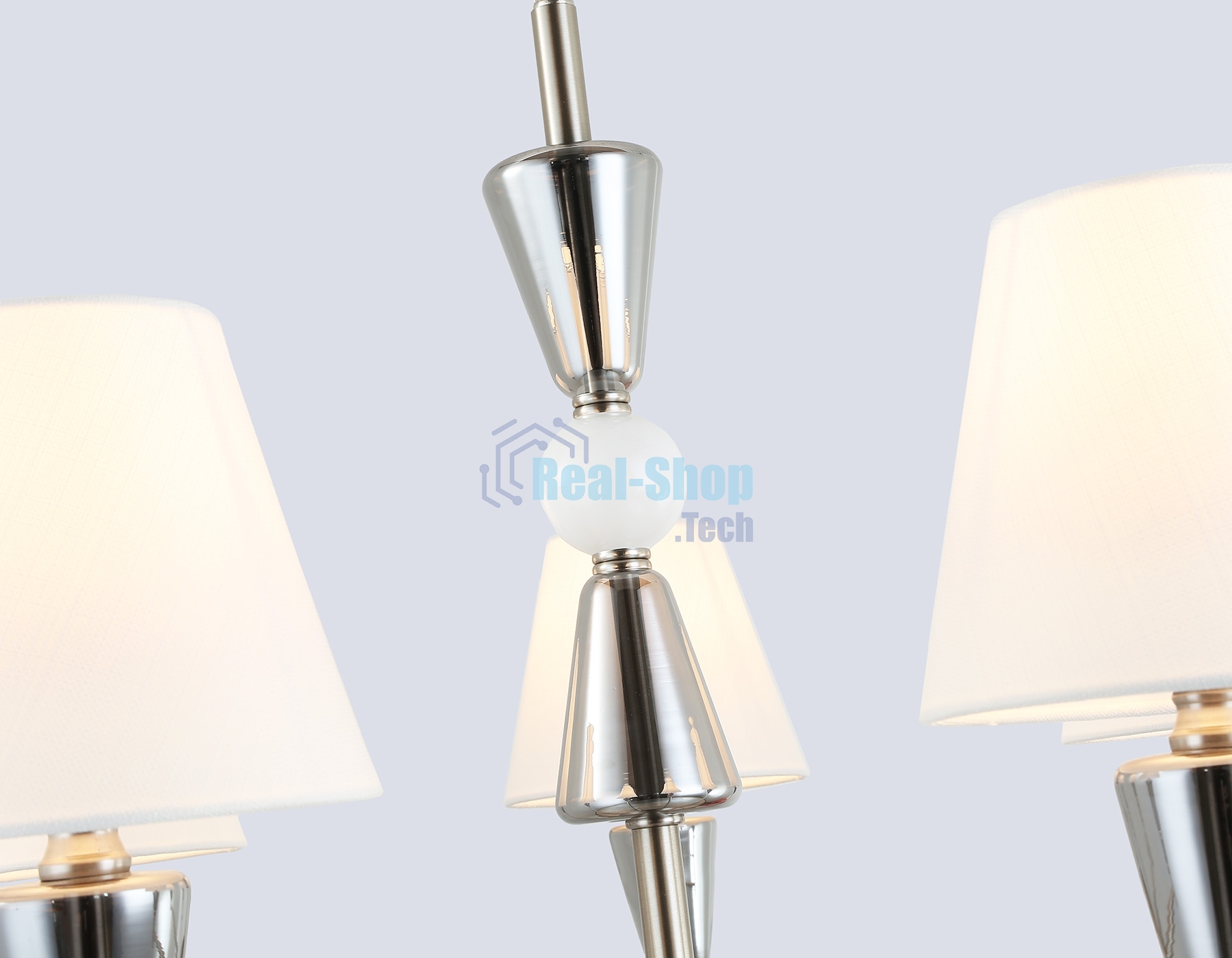 Люстра Ambrella light LH75256/7 SN/FR сатин никель/белый матовый E14*7 max 40W D860*520
