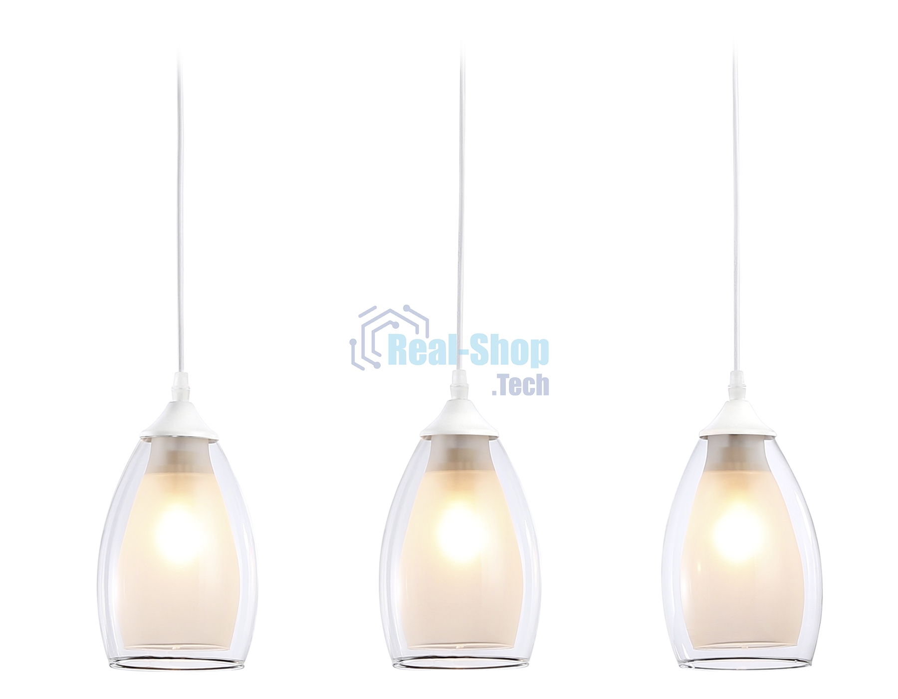 Светильник Ambrella light TR3536/3 WH/CL/FR белый/прозрачный/белый матовый E27*3 max 40W 640*120*820