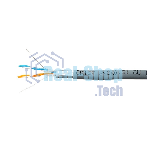 Кабель SkyNet Premium FTP indoor 2x2x0,51, медный, FLUKE TEST, кат.5e, однож., 305 м, box, серый