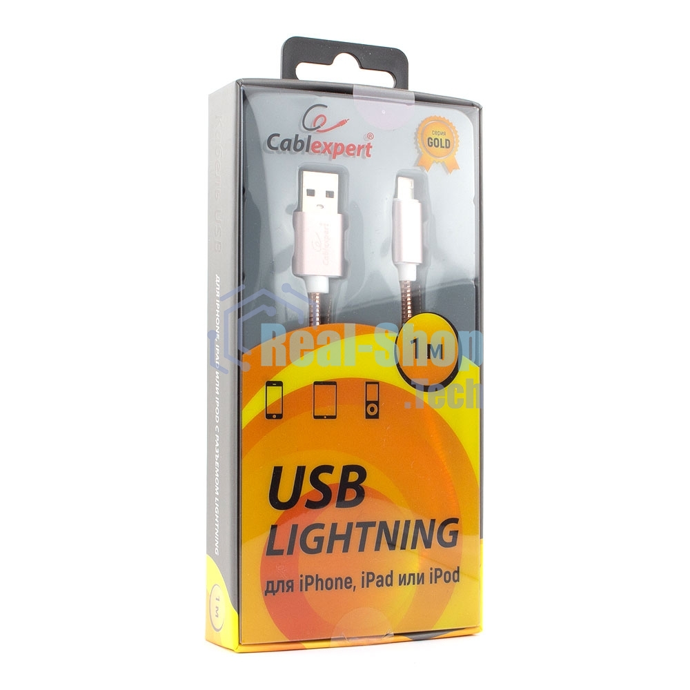 Кабель Cablexpert для Apple CC-G-APUSB02Cu-1M, AM/Lightning, серия Gold, длина 1м, золото, блистер
