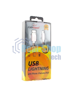 Кабель Cablexpert для Apple CC-G-APUSB02Cu-1M, AM/Lightning, серия Gold, длина 1м, золото, блистер