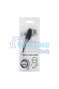 Кабель разветвитель аудио сигнала Cablexpert CCA-415-0.1M, Jack3.5 папа->2х Jack3.5 мама 10 см, черный