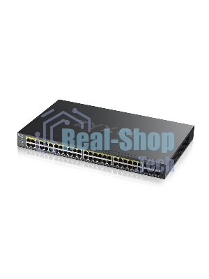 Коммутатор гибридный L2 PoE+ Zyxel NebulaFlex Pro GS2220-50HP, rack 19