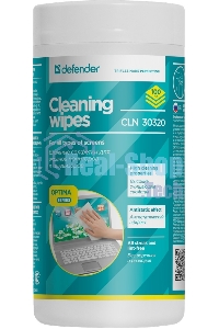 Чистящие салфетки Defender CLN ECO для экранов всех видов: ЭЛТ, ЖК, плазменными панелями/туба/100 шт/Россия