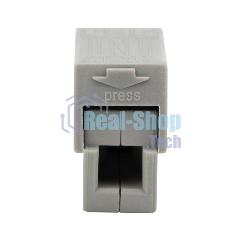 Строительно-монтажная клемма Rexant СМК 224 для светильника на 2 проводника 1.0-2.5/0.5-2.5 мм², белая (5 шт./уп.)