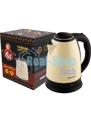 Чайник электрический Матрена MA-002 электрический (1,8 л) стальной бежевый