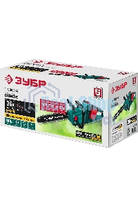 Пила цепная Зубр 36В бесщеточная, 2х18В АКБ (4А·ч). ПЦЛ-3635-42