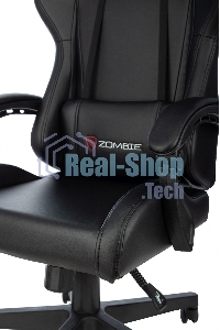 Кресло игровое Бюрократ Zombie GAME TETRA черный/карбон эко.кожа крестов. пластик