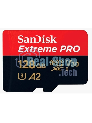 Флеш карта/SanDisk/Extreme Pro SDSQXCD-128G-GN6MA/microSDXC/128 ГБ/A2, U3, V30/200 МБ/с