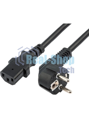 Шнур сетевой Rexant СЕЕ 7/7 (Schuko) – IEC 320 C13 3x1,0мм², длина 0,6м
