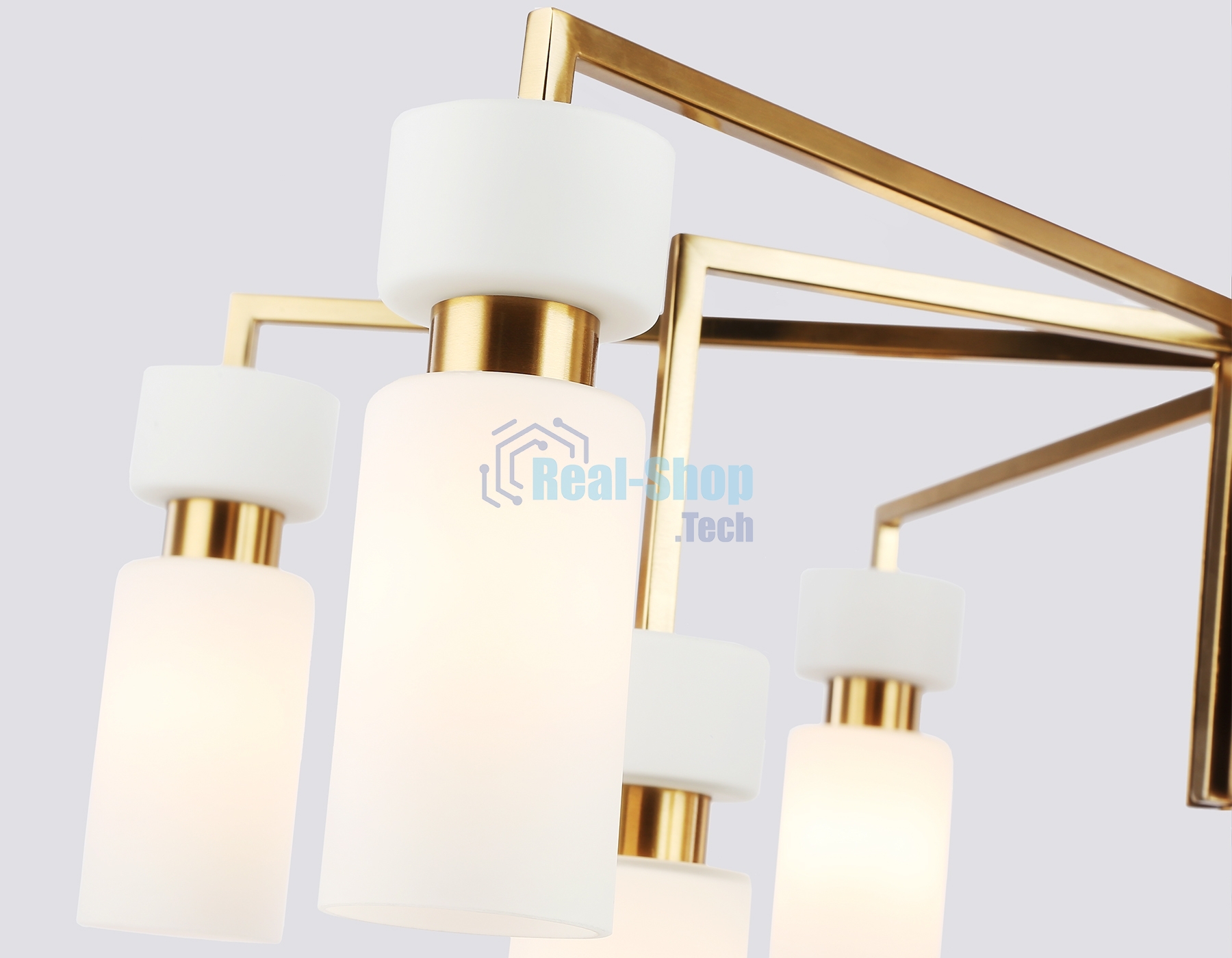 Люстра Ambrella light LH56128/9 BS/FR латунь/белый матовый E14*9 max 40W D765*440