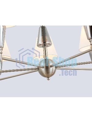 Люстра Ambrella light LH75256/7 SN/FR сатин никель/белый матовый E14*7 max 40W D860*520