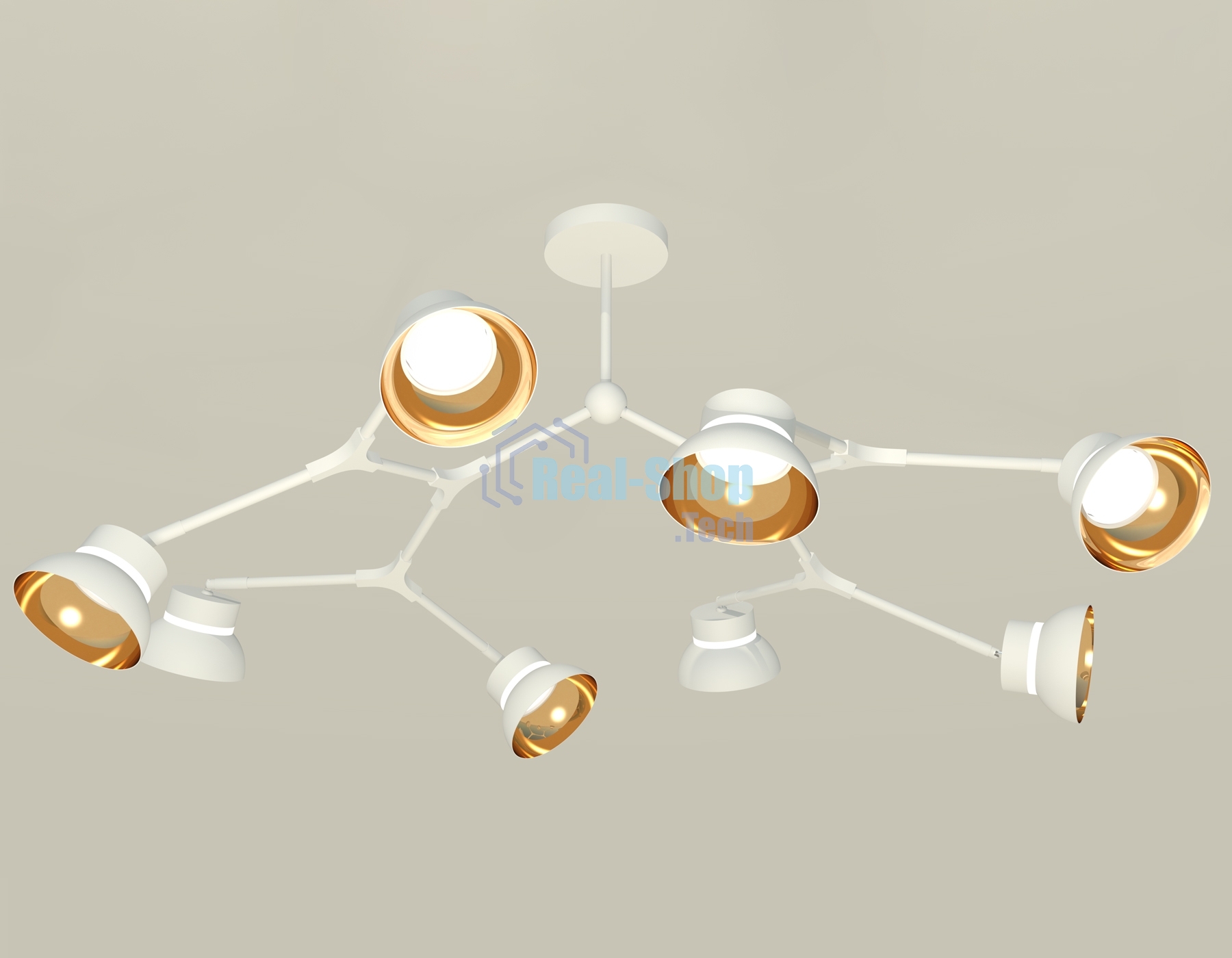 Светильник Ambrella light XB9059101/8 SWH/PYG/CL белый песок/золото желтое полированное/прозрачный GX53 (C9059, N8144)
