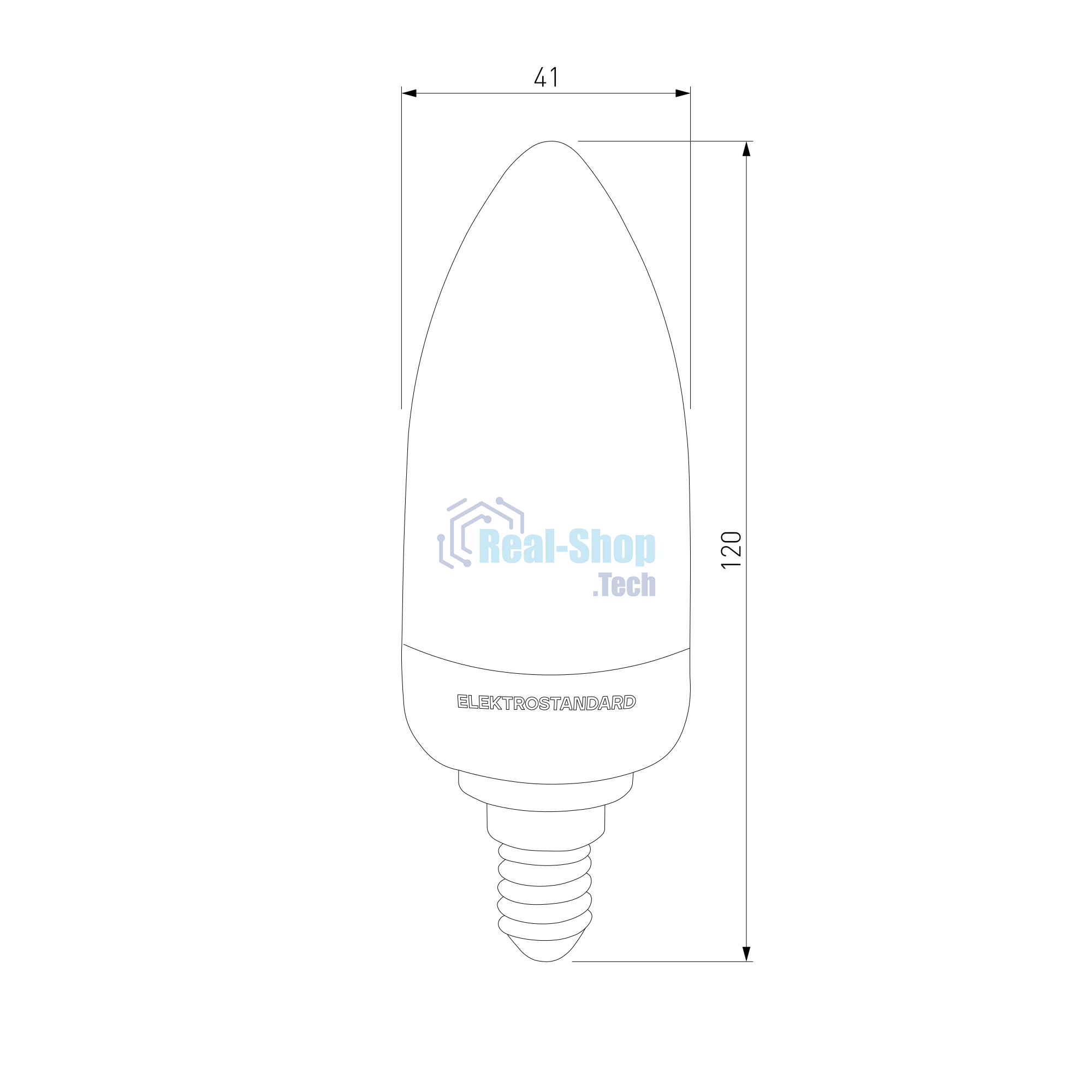 Лампа BLE1436 3W E14 имитация пламени 3 режима
