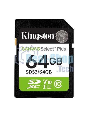 Флеш карта SDXC 64Gb Kingston SDS3/64Gb Canvas Select Plus w/o adapter