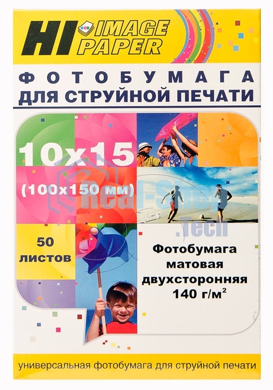 Фотобумага матовая двусторонняя (Hi-image paper) 10x15, 140 г/м, 50 л.