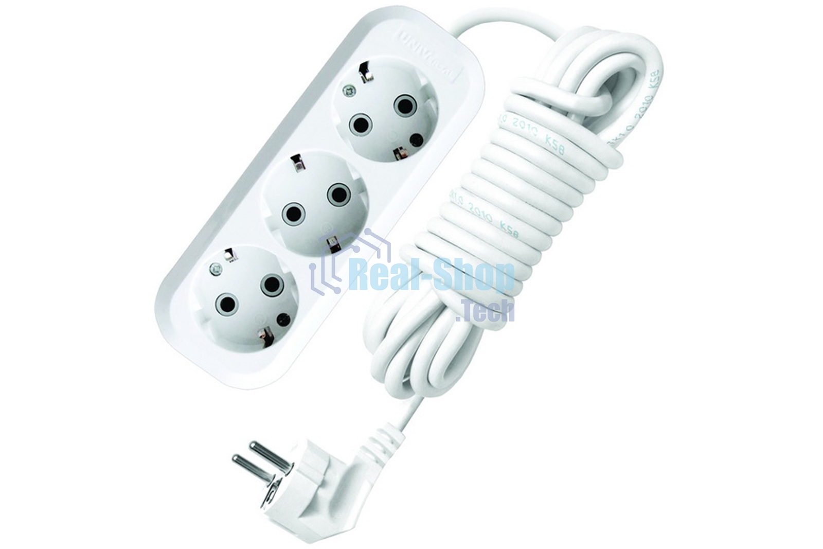 Удлинитель 3х5 м с заземл. 16А IP20 Е-303 АБС-пл. ПВС 3х1 UNIVersal 9631978